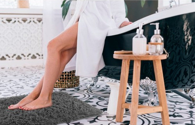 Badezimmerteppich BADEZIMMER-SET 3-teilig GRAU