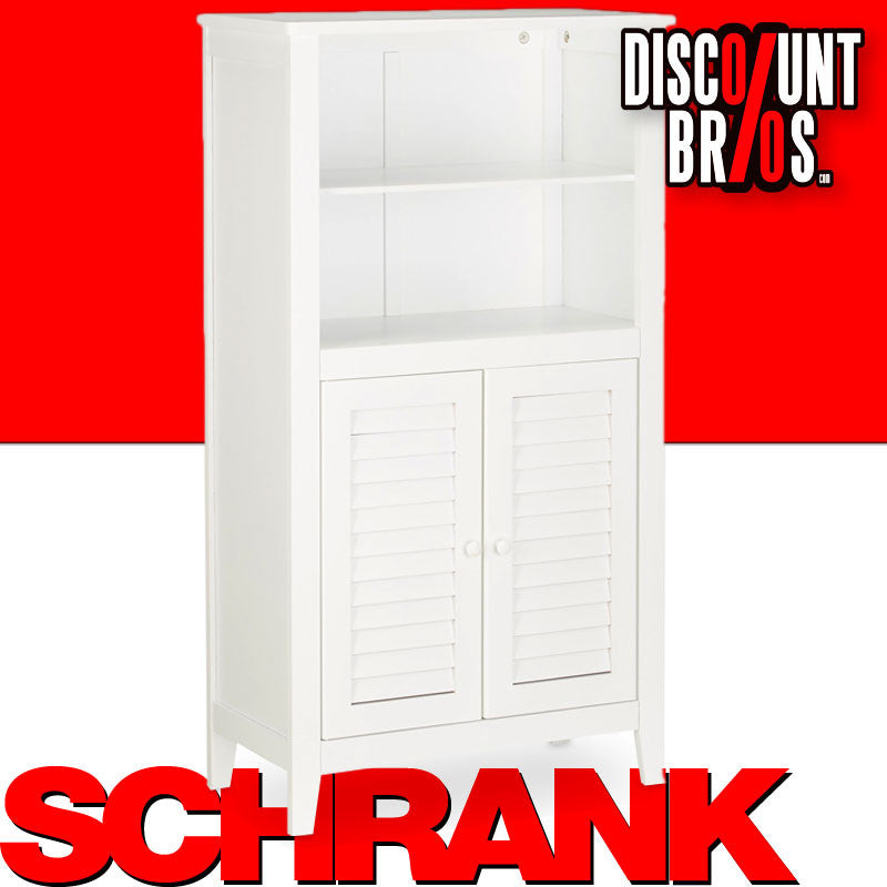 Badezimmerschrank SCHRANK WEISS LAMELL