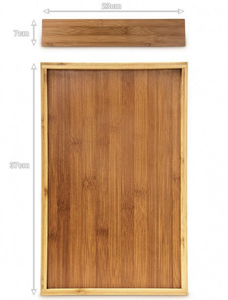 BESTECKKASTEN aus Bambus mit Tragegriff 37×23×7cm