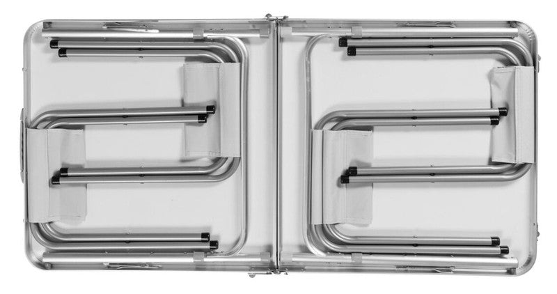 Campingtisch Mehrzwecktisch KLAPPTISCH mit 4 HOCKER Universaltisch faltbar höhenverstellbar 120×60cm