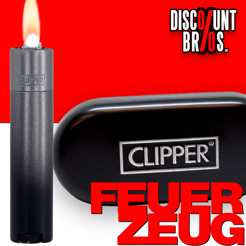 Clipper® METALL FEUERZEUG Mehrwegfeuerzeug BLACK GRADIENT