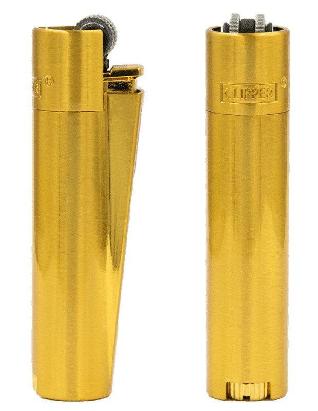 Clipper® METALL FEUERZEUG Mehrwegfeuerzeug GOLD