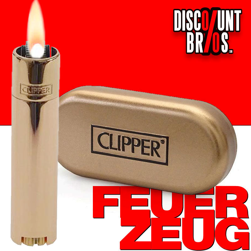 Clipper® METALL FEUERZEUG Mehrwegfeuerzeug ROSE GOLD
