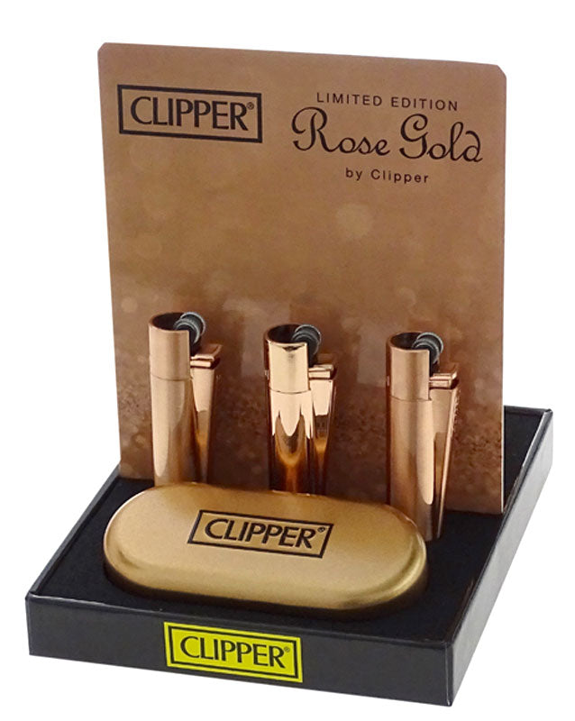 Clipper® METALL FEUERZEUG Mehrwegfeuerzeug ROSE GOLD