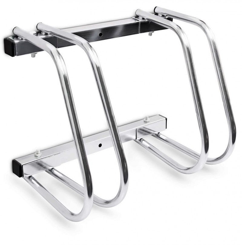 2-er Doppel VELOSTÄNDER verchromt Fahrradständer für Boden- & Wandmontage