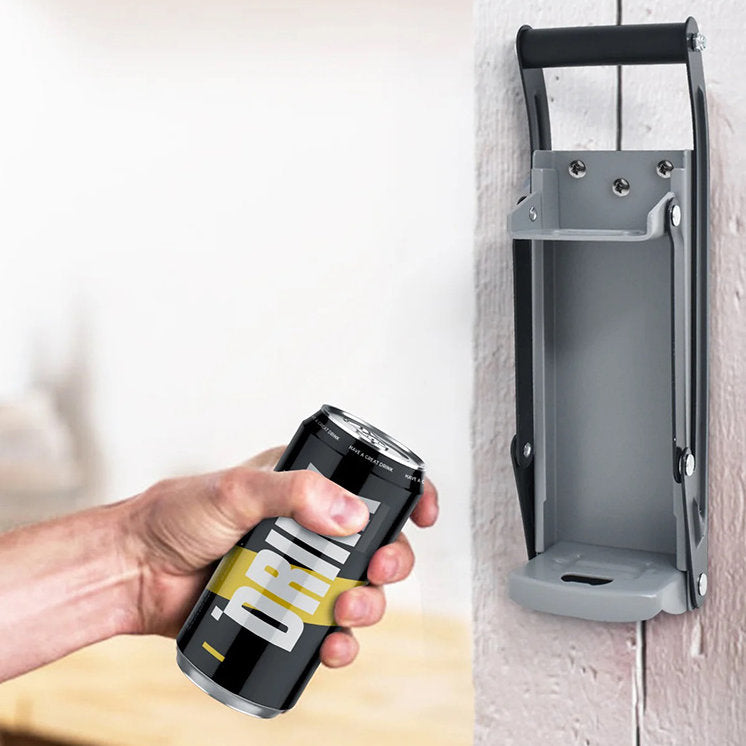 Dosenzerkleinerer XL DOSENPRESSE mit Flaschenöffner für 33cl + 50cl Dosen