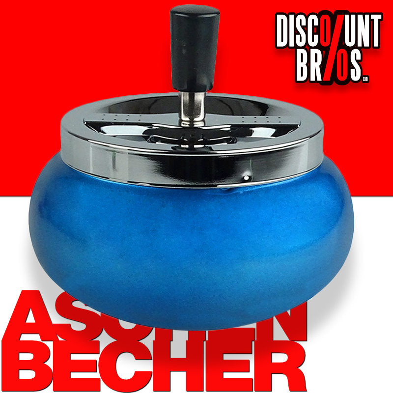 XL DREH-ASCHENBECHER Aschenbecher Drehaschenbecher TABEA BLAU Ø13cm