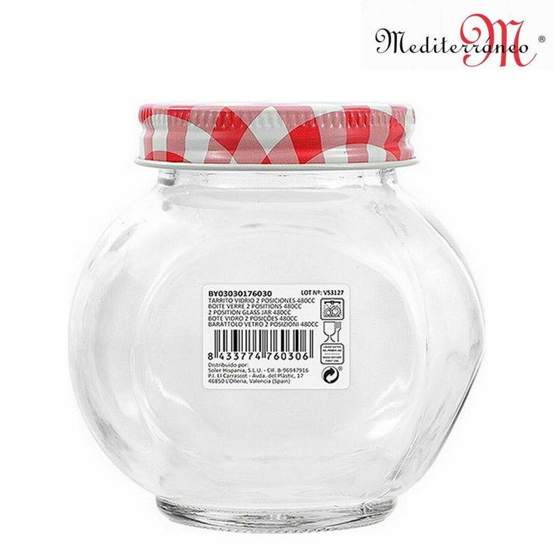 6er-Set 480ml Mediterraneo EINMACHGLÄSER Vorratsglas Einmachglas Konfitürenglas GLAS