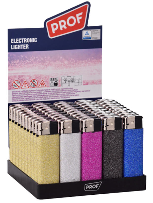 Elektronik FEUERZEUG farbig GLITZER