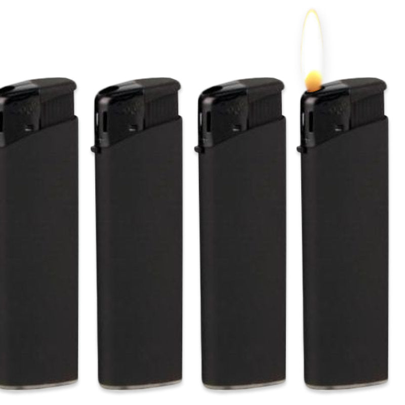 WILD FIRE Elektronik FEUERZEUG Mattschwarz FULL BLACK nachfüllbar