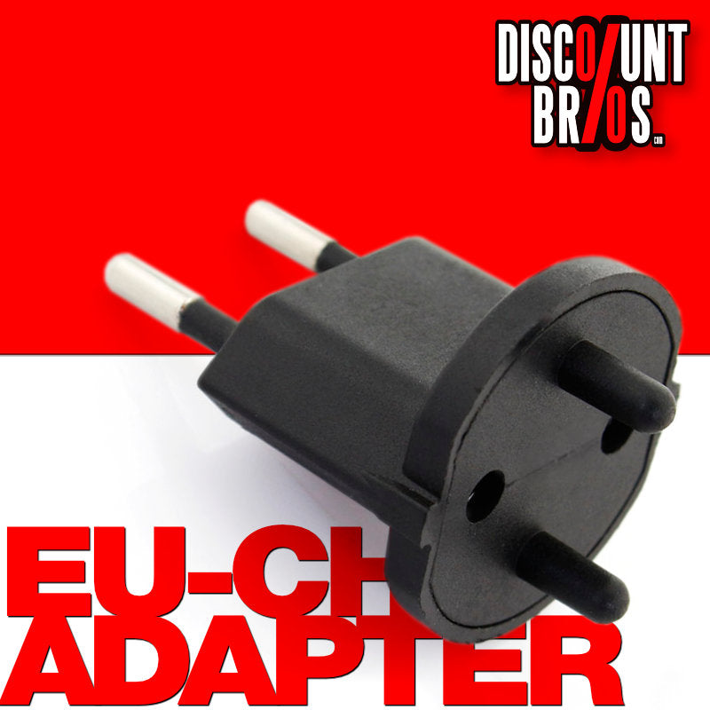 140 Stk. Permanent Fix-Adapter Stecker SCHUKO (Typ F CEE 7) zu Schweiz (T11) 2-polig teilisoliert
