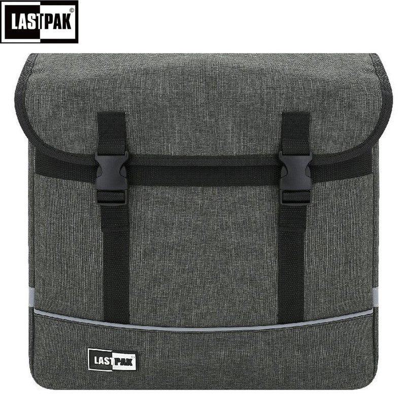 LASTPAK Velo- Fahrrad- DOPPEL- GEPÄCKTASCHEN Canvas Fahrradtasche für Gepäckträger 35l GRAU