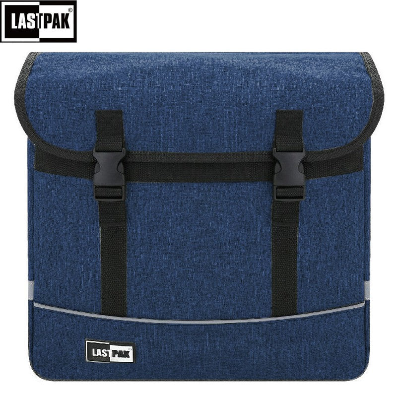 LASTPAK Velo- Fahrrad- DOPPEL- GEPÄCKTASCHEN Canvas Fahrradtasche für Gepäckträger 35l BLAU