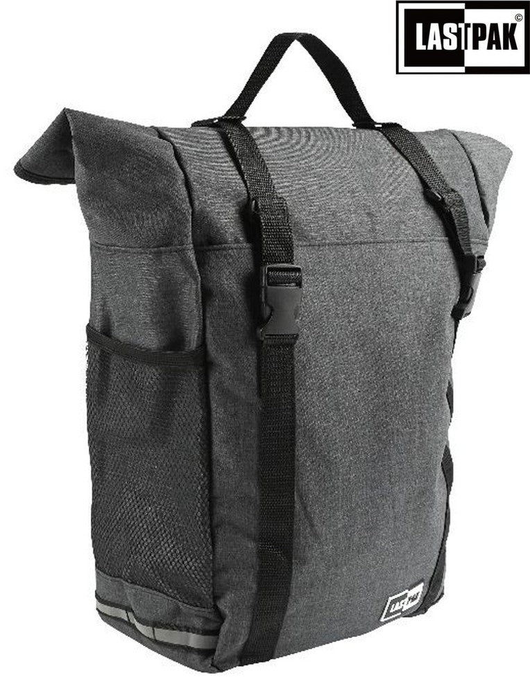 LASTPACK Velo- Fahrrad-GEPÄCKTASCHE Fahrradtasche für Gepäckträger 15l DUNKELGRAU