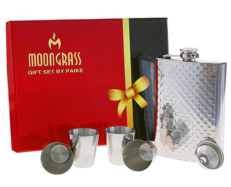 Geschenk-Set FLACHMANN 6-tlg. Chrom KARO 7oz