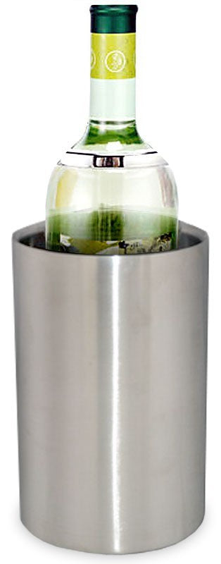 Flaschenkühler WEINKÜHLER Edelstahl doppelwandig 19cm