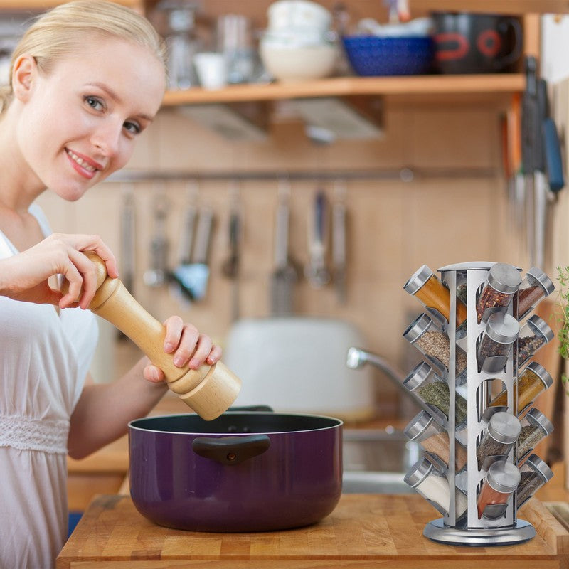 Gewürzregal GEWÜRZSTÄNDER Gewürzkarussell Ständer mit 20 Gläsern