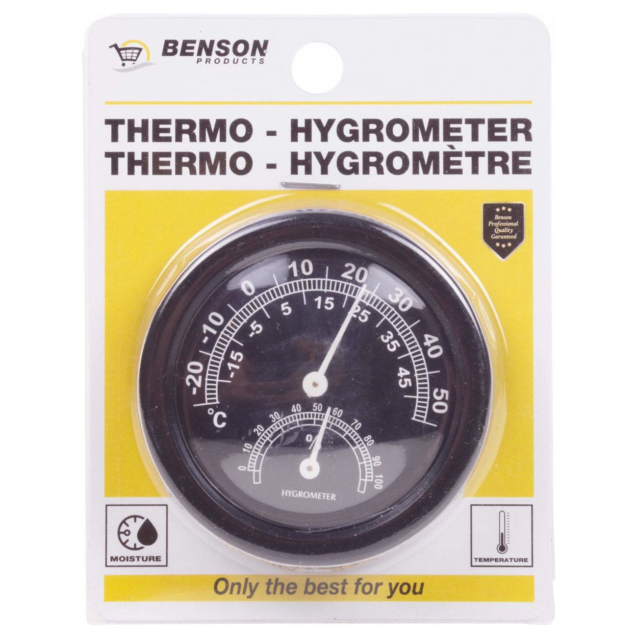 Hygrometer THERMOMETER Luftfeuchtigkeit Messgerät Schwarz