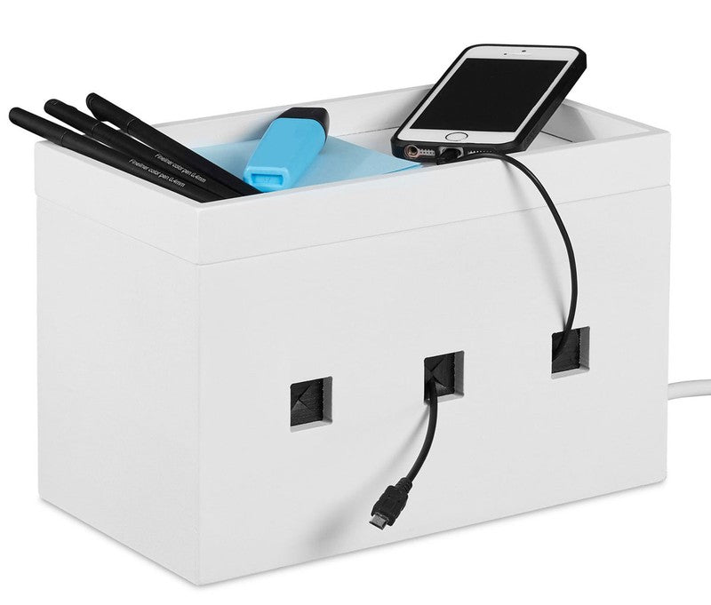 KABELBOX Ladestation Organzier Bambus Holz