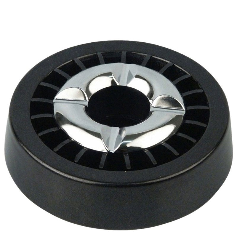 Glutlöscher ASCHENBECHER Metall SCHWARZ-CHROM Ø14cm