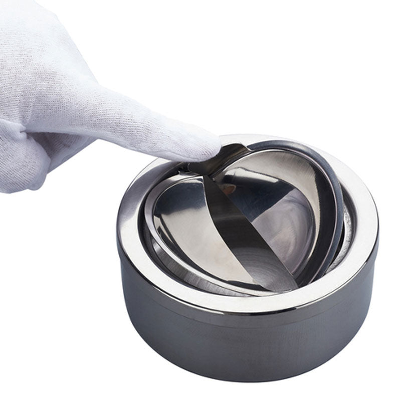 Kippaschenbecher KLAPP-ASCHENBECHER Edelstahl Aschenbecher Ø12cm