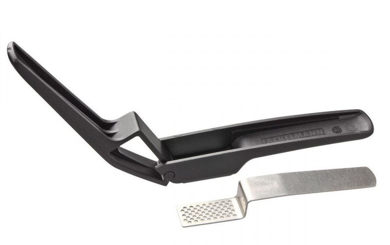 Robuste KNOBLAUCHPRESSE Edelstahl und Glasfaser von Fackelmann SCHWARZ