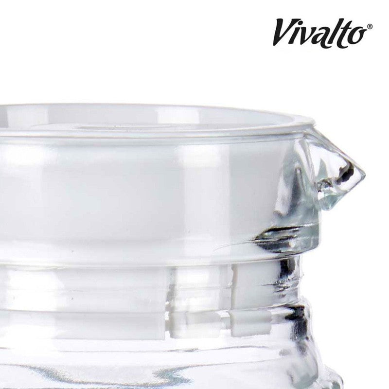 1 Liter KÜHLSCHRANK KRUG mit DECKEL Glaskrug Wasserkrug Glaskaraffe Glas VIVALTO