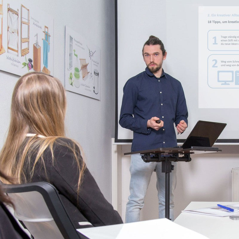 Mobiler Beistelltisch LAPTOPTISCH II Stehtisch Stehpult Notebooktisch EICHE