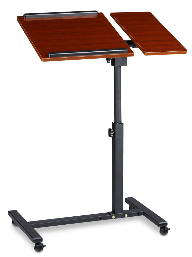 Mobiler Beistelltisch LAPTOPTISCH II Stehtisch Stehpult Notebooktisch MAHAGONI