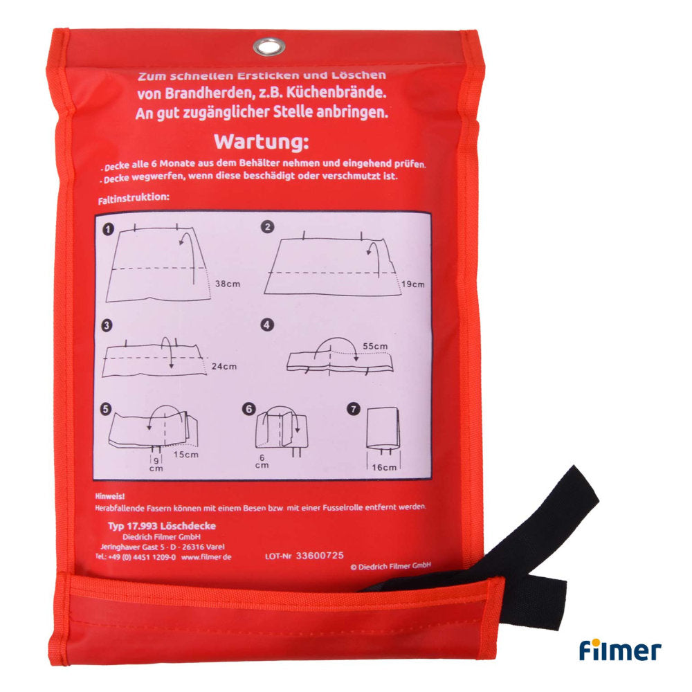 Brandschutzdecke LÖSCHDECKE 1×1 Meter