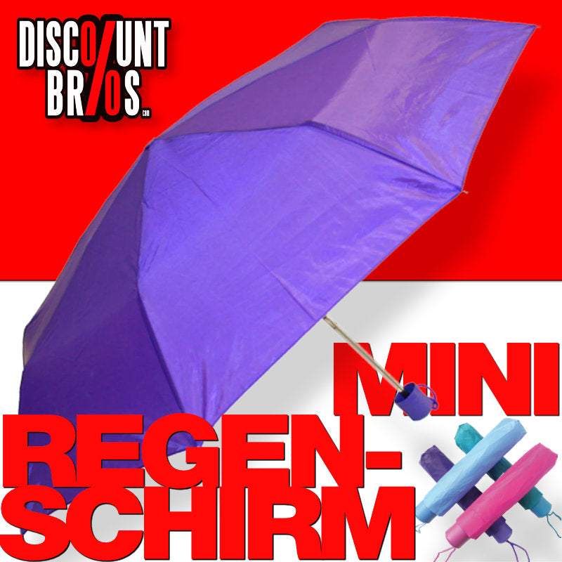 Mini Notfall REGENSCHIRM Taschen-Regenschirm TRENDFARBEN Ø100cm