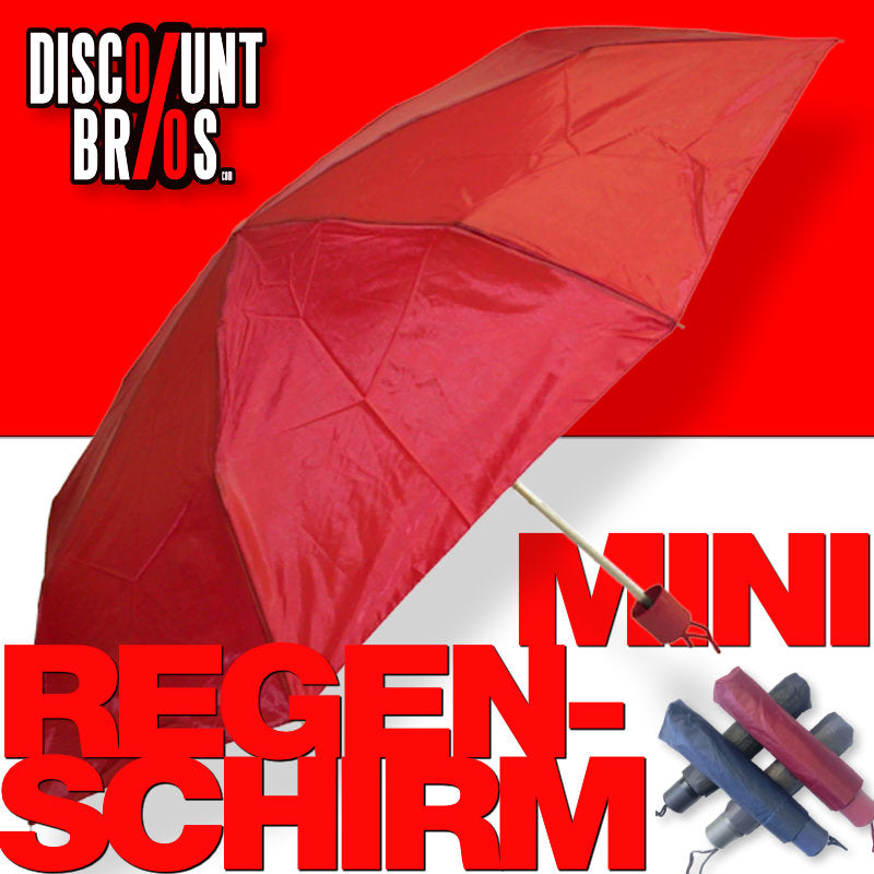 Mini Notfall REGENSCHIRM Taschen-Regenschirm UNIFARBEN Ø100cm