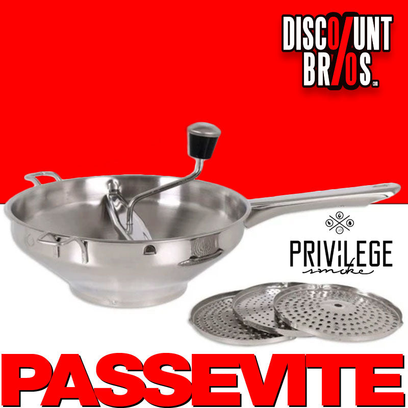 Passevite PASSIERMÜHLE Edelstahl mit 3 Siebeinsätzen ø24cm
