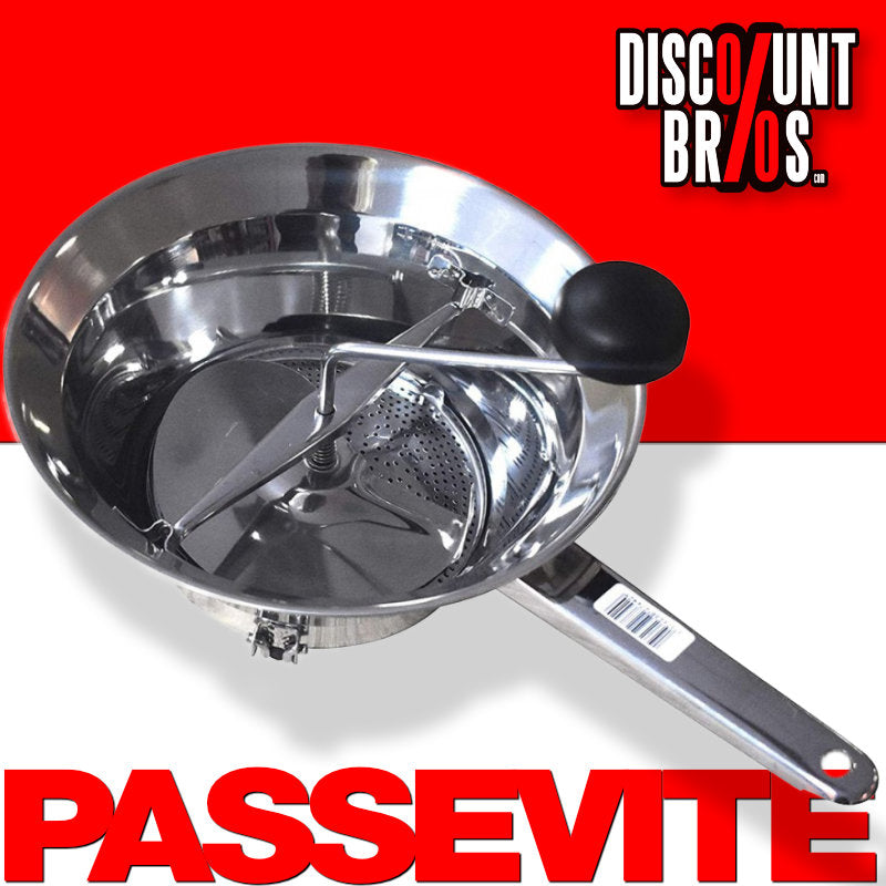 Passevite PASSIERMÜHLE Edelstahl mit 3 Siebeinsätzen gefertigt in Italien