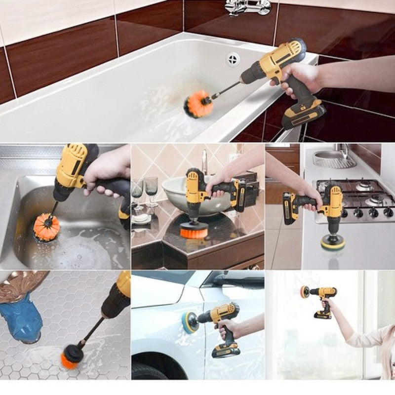 Power-Bürsten-Set REINIGUNGS- + POLIER-SET für Bohrmaschinen + Akkuschrauber 22-tlg.