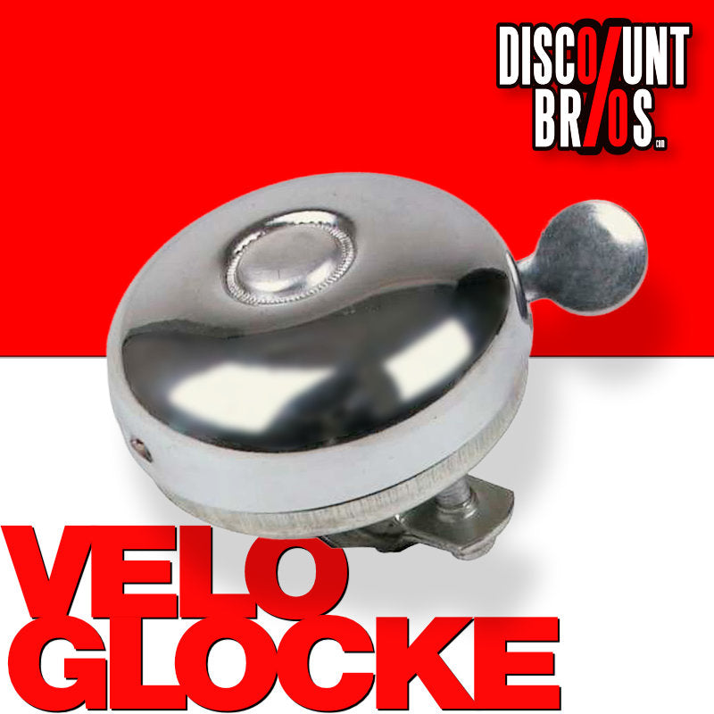 Retro VELOGLOCKE Fahrradklingel Fahrradglocke Chrom Silber Ø54mm
