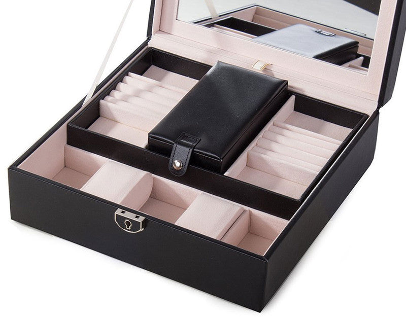 Edle SCHMUCK- UND UHRENBOX Schmuckschatulle Uhrenkoffer Schmuckkästchen SCHMUCK-KOFFER