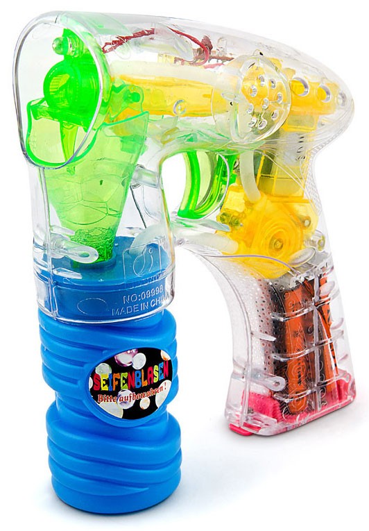 Kinder PARTY Spass: SEIFENBLASENPISTOLE mit 3 LED