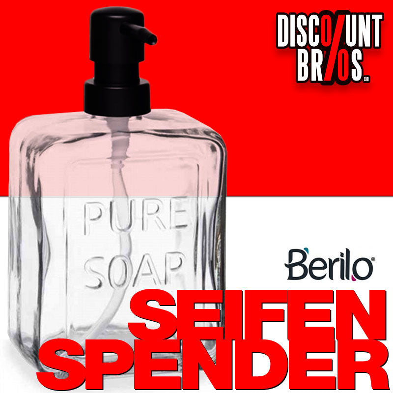 Portionierer PURE SOAP SEIFENSPENDER aus transparentem Glas 570ml