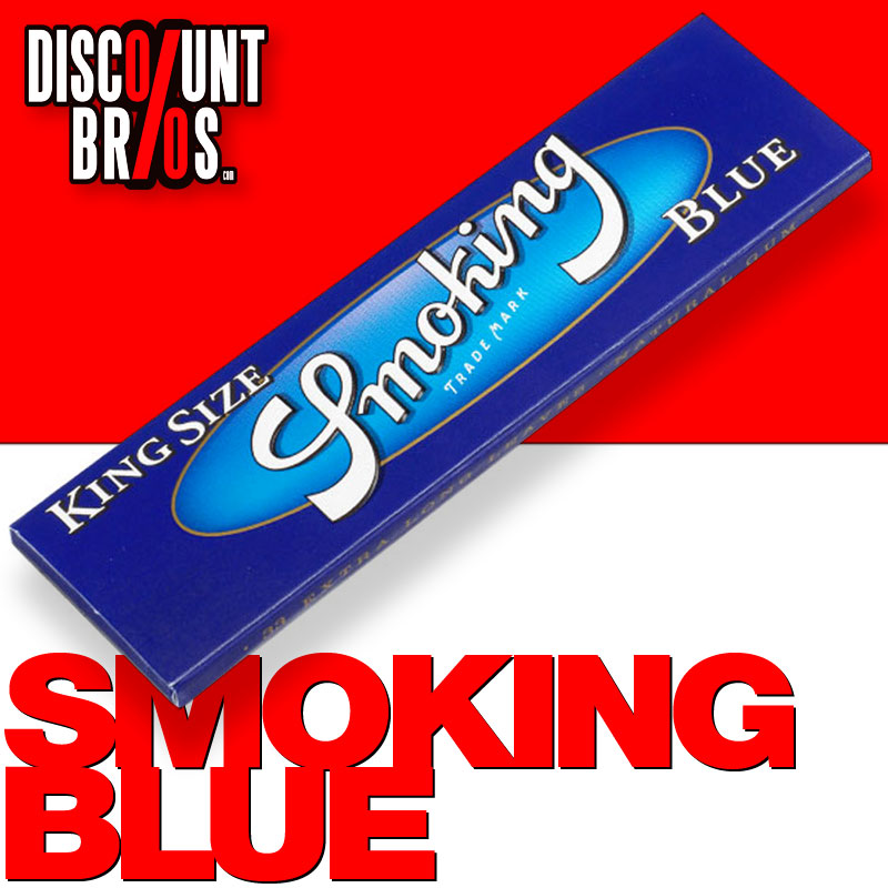 SMOKING BLUE King Size Papers Blau 33 Blatt Zigarettenpapier 108×52mm