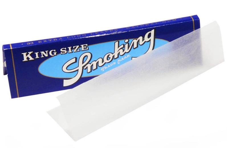 10 × SMOKING BLUE King Size Papers Blau 33 Blatt Zigarettenpapier 108×52mm