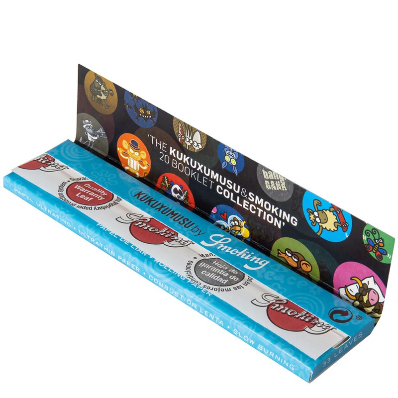 SMOKING kukuxumusu King Size Ultra Fine Papers 33 Blatt Zigarettenpapier 108×44mm