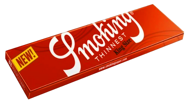 SMOKING RED THINNEST King Size Papers 33 Blatt Zigarettenpapier 108×44mm