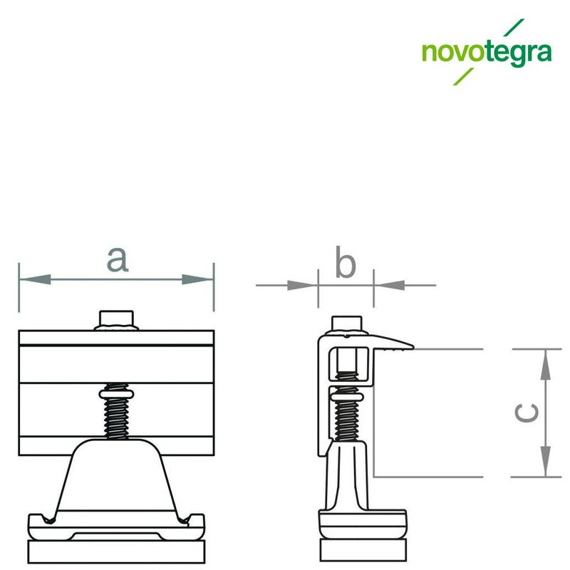novotegra SOLAR Modulbefestiger 20 Endklemmen 30-42mm SCHWARZ