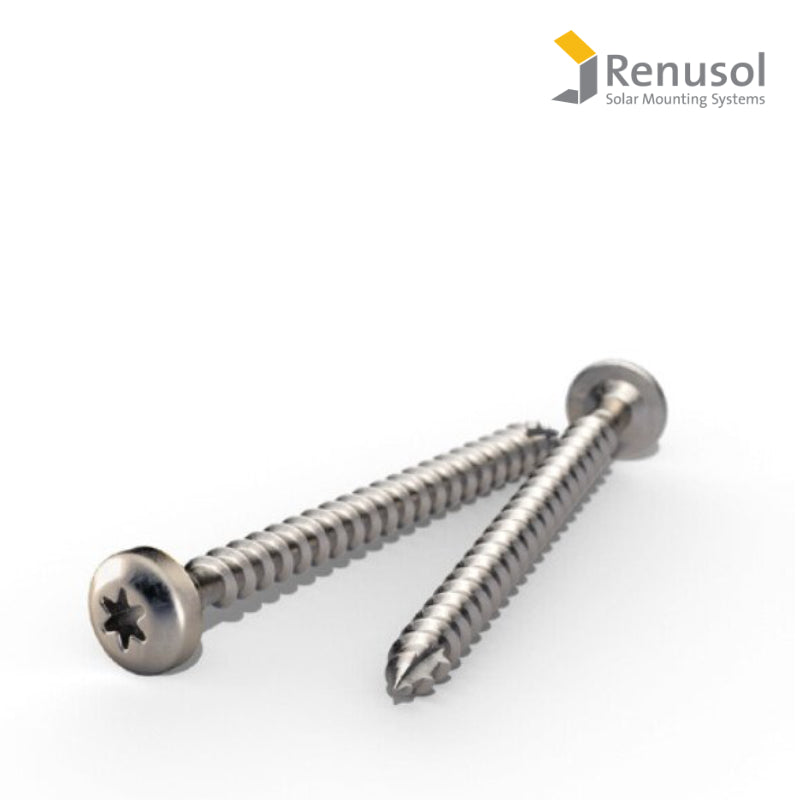 VarioSole+ SOLAR MONTAGE Holzschraube Flachkopf 6 x 80 TX30 (Packung mit 100 St.)