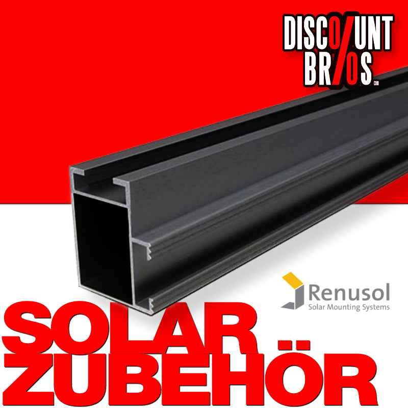 VarioSole+ SOLAR MONTAGE Montageschiene RENUSOL 50×37×4800 mm schwarz