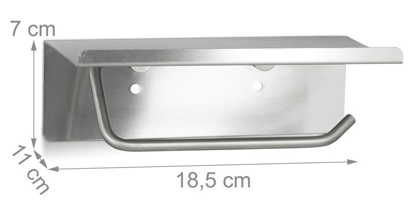 Toilettenpapierhalter WC-PAPIER-HALTER mit Ablage aus Edelstahl