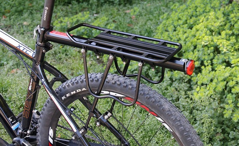 Schnellmontage Velo- Fahrrad GEPÄCKTRÄGER aus Aluminium bis 30kg SCHWARZ