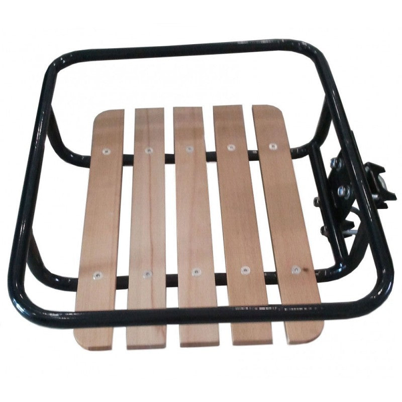 Velo- Fahrrad FRONT GEPÄCKTRÄGER mit Holz