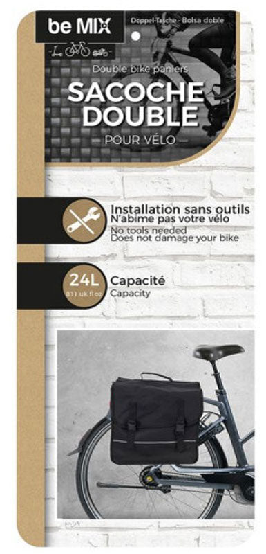 Velo- Fahrrad- DOPPEL- GEPÄCKTASCHEN 2 Seitentaschen für Gepäckträger